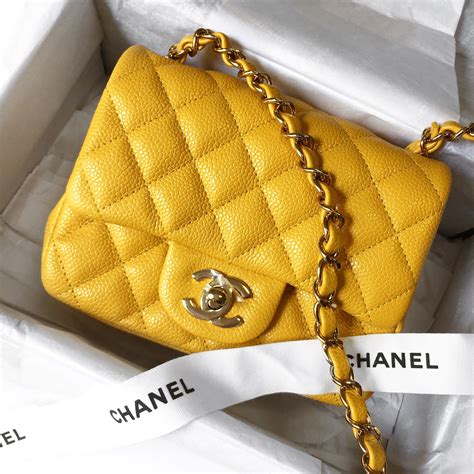 yellow chanel bag